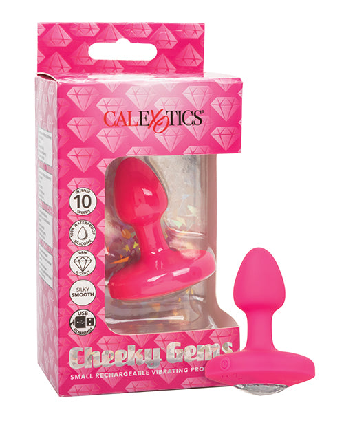 Cheeky Gems Small Rechargeable Vibrating Probe - Pink