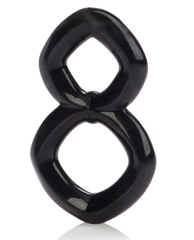 Crazy 8 Enhancer Double Cock Ring - Black