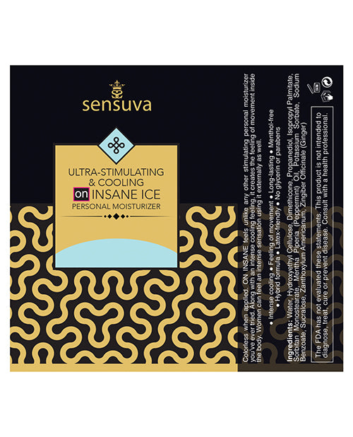 Sensuva Ultra Stimulating & Cooling ON Insane Ice Personal Moisturizer - Assorted Sizes