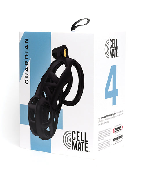 Sport Fucker Cellmate Guardian Chastity Cage - Size 4 Black