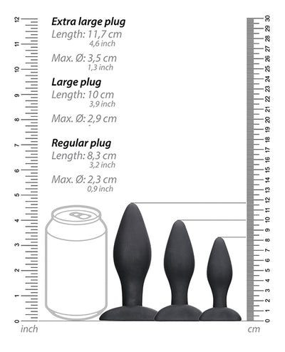 Shots Ouch Apex Butt Plug Set - Black