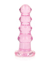 Shots RealRock Crystal Clear 5.5" Curvy Dildo/Butt Plug - Pink