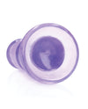 Shots RealRock Crystal Clear 5.5" Curvy Dildo/Butt Plug - Purple