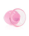 Shots RealRock Crystal Clear 4.5" Anal Plug - Pink