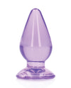 Shots RealRock Crystal Clear 4.5" Anal Plug - Purple