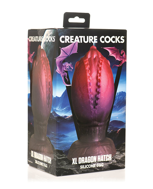 Creature Cocks Dragon Hatch Silicone Egg - XL Multi Color